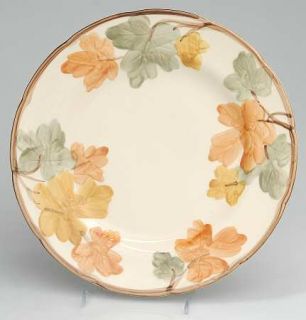 Franciscan October Dinner Plate, Fine China Dinnerware   Brown & Yellow Leaves