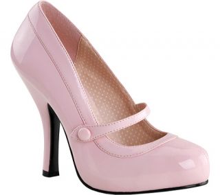 Womens Pin Up Cutiepie 02   Baby Pink Patent High Heels