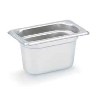 Vollrath Steam Table Pan   1/9 Size, 4 Deep, Stainless