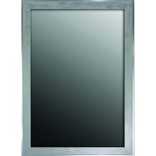 16x34 Scratched Wash White And Silver Trimmed Mirror