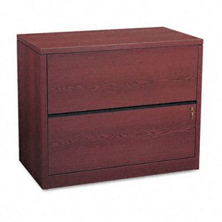HON 10500 Series Two Drawer Lateral File, 36 Wide 10563 Finish Mahogany