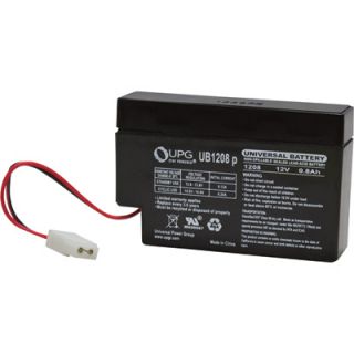 UPG Sealed Lead Acid Battery   AGM type, 12V, 0.8 Amps, Model# UB 1208P