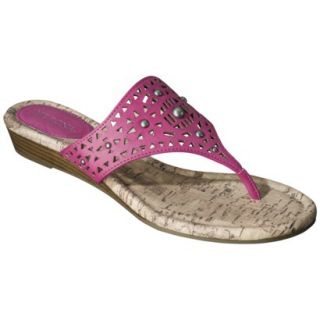 Womens Merona Elisha Perforated Studded Sandals   Pink 9.5