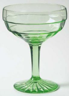 Anchor Hocking Block Optic Green Sundae Glass   Green, Depression Glass