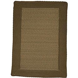Donegal Indoor/ Outdoor Olive And Natural Braided Rug (8 X 11)