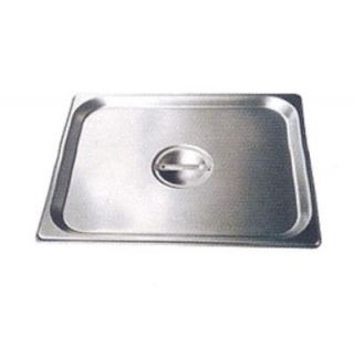 Winco Steam Table Pan Cover, 2/3 Size, Solid with Handle, Stainless Steel