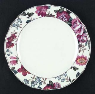 Noritake Damask Bouquet Dinner Plate, Fine China Dinnerware   Primachina, Blue &