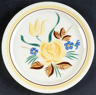 Red Wing Picardy Salad Plate, Fine China Dinnerware   Village Green,Yellow&Blue