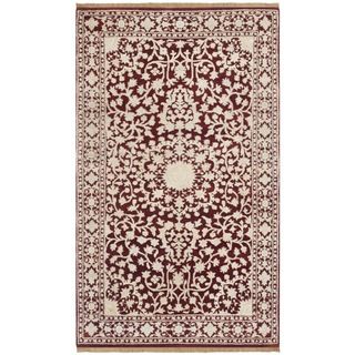 Safavieh Hand knotted Ganges River Red/ Ivory Wool Rug (3 X 5)