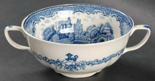 Johnson Brothers Old Britain Castles Blue(Made In England Flat Cream Soup Bowl,