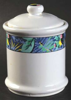 Vitromaster Key Largo Tea Canister & Lid, Fine China Dinnerware   Multicolor Flo