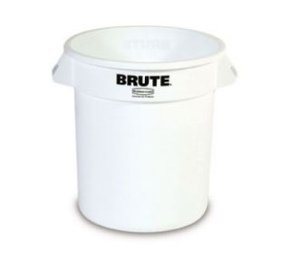 Rubbermaid 10 gal Round BRUTE Container   White