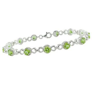 Silver & Peridot Bracelet   8