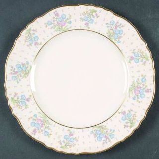 Syracuse Forget Me Not Salad Plate, Fine China Dinnerware   Federal Shape, Blue