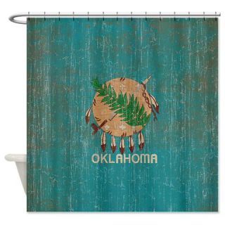  Vintage Oklahoma Flag Shower Curtain  Use code FREECART at Checkout