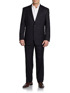 Solid Wool/Cashmere Suit   Navy