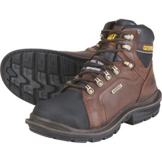 CAT 6in. Steel Toe Insulated Waterproof EH Work Boot   Tough Oak, Size 7,