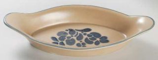 Pfaltzgraff Folk Art Augratin, Fine China Dinnerware   Blue Floral Design On Tan