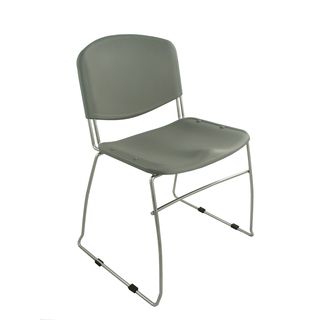 Ergocraft Grey Dot Stacking Chairs (set Of 4) (GreyMaterials Plastic, metalQuantity Four (4) chairsDimensions 33.2 inches high x 23 inches wide x 22 inches deep Stacks up to 10 chairs )