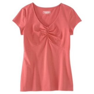 Womens Refined V Neck Tee   New Coral   XL