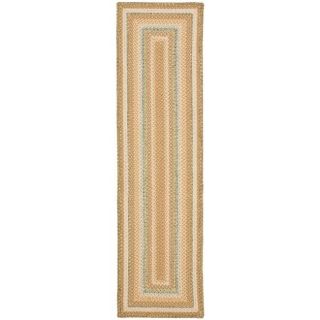 Hand woven Country Living Reversible Tan Braided Rug (23 X 8)
