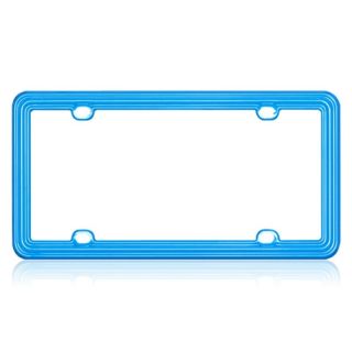 Basacc Solid Blue Plastic License Plate Frame (Solid BlueMaterial PlasticAll rights reserved. All trade names are registered trademarks of respective manufacturers listed.California PROPOSITION 65 WARNING This product may contain one or more chemicals k