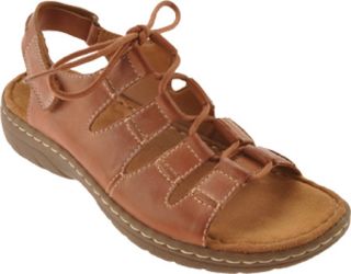 Womens Easy Spirit Phona   Brown Leather Velcro Shoes