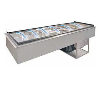 Piper Products 60 in Drop In Unit w/ Airflow Design, 4 Pan, Self Contained Refrigeration