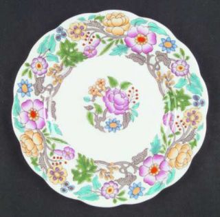 Royal Albert Jacobean Salad Plate, Fine China Dinnerware   Hampton,Multifloral R