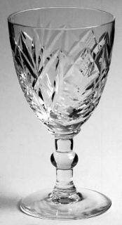 Webb Corbett Wec21 Wine Glass   Criss Cross & Fan Cut Design On Bowl