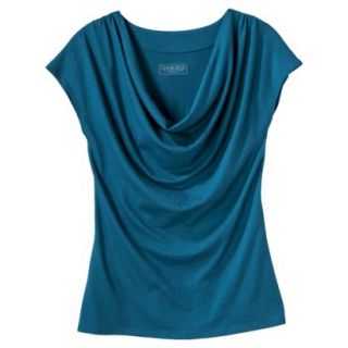 Cherokee Womens Cowl Neck Top   Deep Turquoise   L