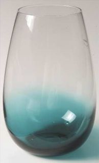 Dansk Glasscapes Teal Flower Vase   Teal/Clear Bowl,No Stem