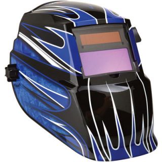 Lincoln Variable Shade Auto Darkening Welding Helmet   Fierce Blue Design,