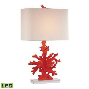 Dimond Lighting DMD D2493 LED Red Coral Table Lamp LED