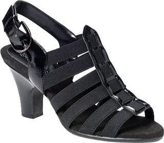 Womens Aerosoles Gin Rickey   Black Fabric Mid Heel Shoes