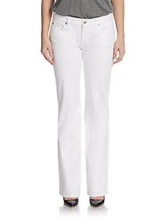 Kimmie Embellished Bootcut Jeans   Clean White