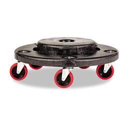 Rubbermaid Commercial Black Brute Quiet Dolly (BlackWeight capacity 250 poundsKeeps your cleaning schedule on track with less disruptionPrecision engineered for quiet operationNon marking red casters to easily identify traditional dollies from quiet doll