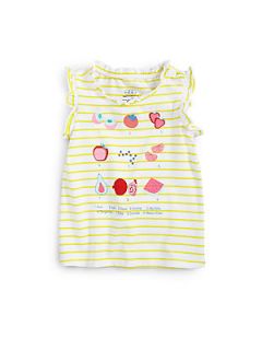 Egg Baby Toddlers & Little Girls Fruit Stripe Ruffle Tee   Yellow