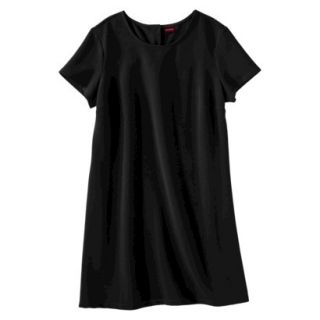 Merona Womens Plus Size Short Cap Sleeve Shift Dress   Black 1