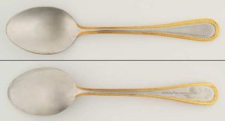 Wallace Regal Pearl (Stainless,Gold Accent) Oval Place Soup Spoon   Stnl,18/10,G