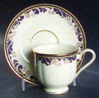 Lenox China Meadow Breeze Footed Cup & Saucer Set, Fine China Dinnerware   Ameri