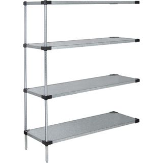 Quantum Solid Shelf Unit System   74in.H Add On Unit with 4 60in.W x 18in.D