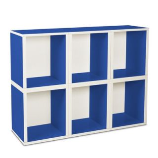 Way Basics Eco Friendly Modular Storage Cubes Plus PS MCP 6 Finish Blue