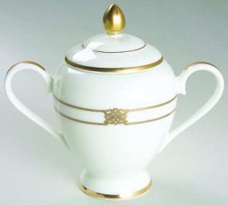 Gorham Triomphe Sugar Bowl & Lid, Fine China Dinnerware   Masterpiece Col,Gold R