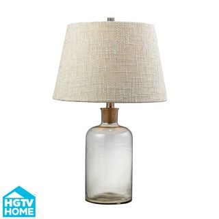 Hgtv Home Glass Bottle 1 light Clear Table Lamp