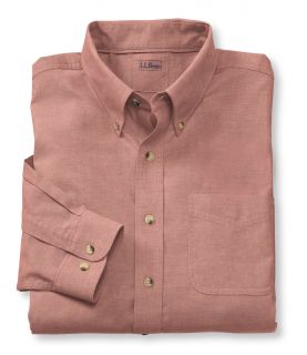 Easy Care Chambray Sport Shirt, Slightly Fitted Tall