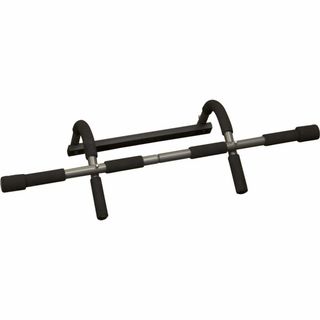 Purathletics Chin up Bar (Black/silverIncludes Workout chartSlip resistant YesProfessional grade, comfort grip handlesFits most doorways in secondsMaximum weight 250 pounds; 113.6 kgsQuick assembly Metal Color Black/silverIncludes Workout chartSlip re