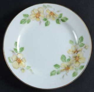 Noritake Wildrose Bread & Butter Plate, Fine China Dinnerware   Yellow Flowers,P