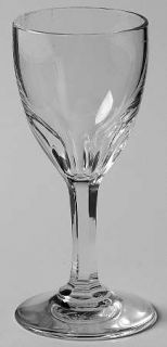 Baccarat Genova (Cut) Cordial Glass   Thumbprint Cut Bowl,Six Sided  Stem
