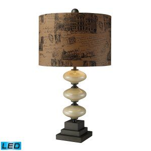 Dimond Lighting DMD D1890 LED Brantley Table Lamp with Taupe Faux Silk Postcard